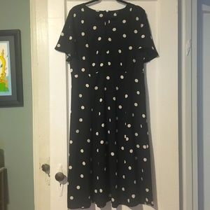 Polka Dot Midi Dress, 14P Like New Condition